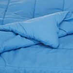 AmazonBasics Kid'S Comforter Set - Soft, Easy-Wash Microfiber - Full/Queen Size, Azure Blue, Polyester, 1 Set