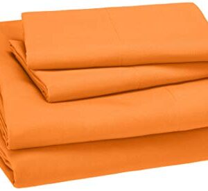 AmazonBasics Kid's Sheet Set - Polyester Soft, Easy-Wash Microfiber - Full, Violet
