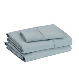 AmazonBasics Microfiber Sheet Set - (Includes 1 bedsheet, 1 Fitted Sheet with Elastic, 1 Pillow Cover, Single, Spa Blue)