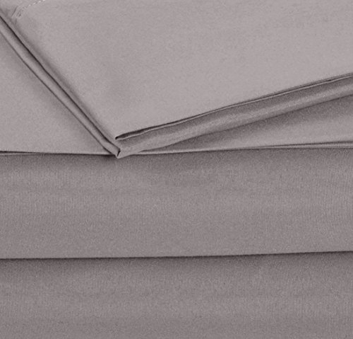 Amazon Basics Microfiber Sheet Set - Polyester Material (Includes 1 bedsheet, 1 Fitted Sheet with Elastic, 2 Pillow…