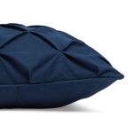 Amazonbasics Pinch Pleat Comforter Bedding Set, King Size, Navy Blue, Microfiber, 1 Set of 3 Piece