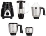 Amazon Basics Premium 750 Watt Mixer Grinder with 3 Stainless Steel Jar + 1 Juicer Jar, Black & Grey