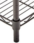 Amazonbasics Height Adjustable 3-Shelves Heavy Duty Rack - Black (Steel, Black Coated Chrome Finish)