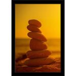 ArtzFolio Balance & Harmony Paper Poster Black Frame | Top Acrylic Glass 13 x 19 inch (33 x 48 cms)