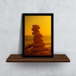 ArtzFolio Balance & Harmony Paper Poster Black Frame | Top Acrylic Glass 13 x 19 inch (33 x 48 cms)