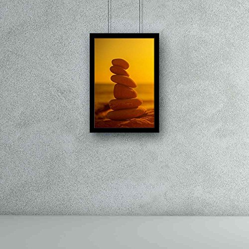 ArtzFolio Balance & Harmony Paper Poster Black Frame | Top Acrylic Glass 13 x 19 inch (33 x 48 cms)