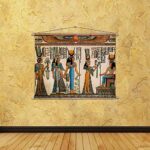 ArtzFolio Egyptian Queen Nefertari Making An Offering To Isis Silk Fabric Painting Tapestry | Scroll Art Hanging 16 x 12…