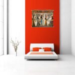 ArtzFolio Egyptian Queen Nefertari Making An Offering To Isis Silk Fabric Painting Tapestry | Scroll Art Hanging 16 x 12…