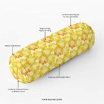 ArtzFolio Leaves Bolster Cover Booster Cases | Concealed Zipper Opening | Cotton Canvas Fabric 16 inch Width x 6…