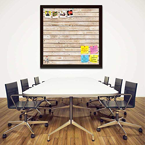 ArtzFolio Natural Texture Bulletin Board Notice Pin Board | Vision Soft Board Combo with Thumb Push Pins | Dark Brown…