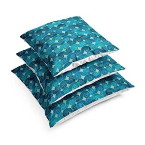 ArtzFolio Spiral Waves Cushion Cover Throw Pillow Canvas Fabric 20 x 20 inch (51 x 51 cms); Set of 6 PCS
