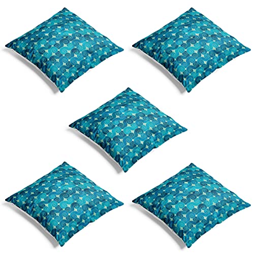 ArtzFolio Spiral Waves Cushion Cover Throw Pillow Canvas Fabric 12 x 12 inch (30 x 30 cms); Single Piece