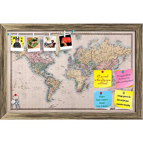 Cork Board World Map, World Map Bulletin Board
