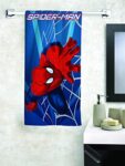 Athom Living Marvel Spider Man 350 GSM Cotton Bath Towel - Blue