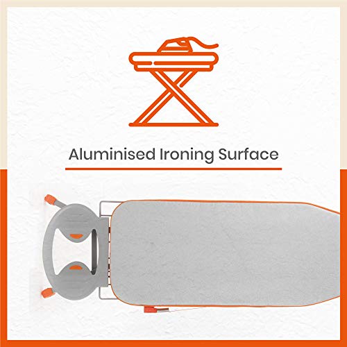 Bathla X-Pres Ace - Large Foldable Ironing Board for Home with Aluminised Ironing Surface (Silver)