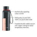 Borosil - Stainless Steel Hydra Trek - Vacuum Insulated Flask Water Bottle, Black, 700ML + Borosil - Stainless Steel…