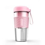 Brayden Fito Kup-G Rechargeable Power Blender with 7.4V Motor & Transparent Glass Jar, 300 ml (Baby Pink)