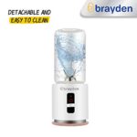 Brayden Fito Rush Portable Power Blender with Transparent Glass Jar (White)