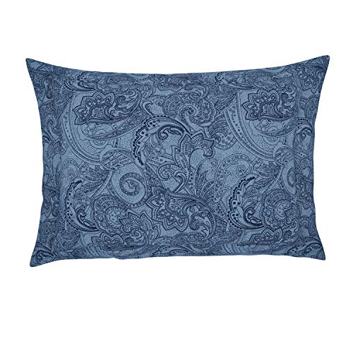 CORE Designed by SPACES Seasons Best Printz Blue Double 104 Tc Cotton 1 Double Bed Sheet with 1 Pillow Cover