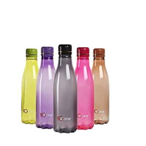 Cello Ozone Plastic Water Bottle, 1 Litre, Set of 5, Assorted