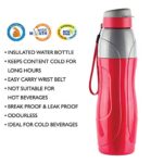Cello Puro Sports 900 | Water Bottle with Inner Steel and Outer Plastic | Set of 2 | 730 ml, Assorted