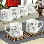 Clay Craft - Mike Ceramic Coffee Mugs Set, 6-Pieces, 210ml, MW28