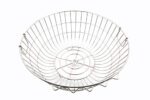 Coconut Stainless Steel Round Utensil Draining Basket, Silver