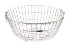 Coconut Stainless Steel Round Utensil Draining Basket, Silver