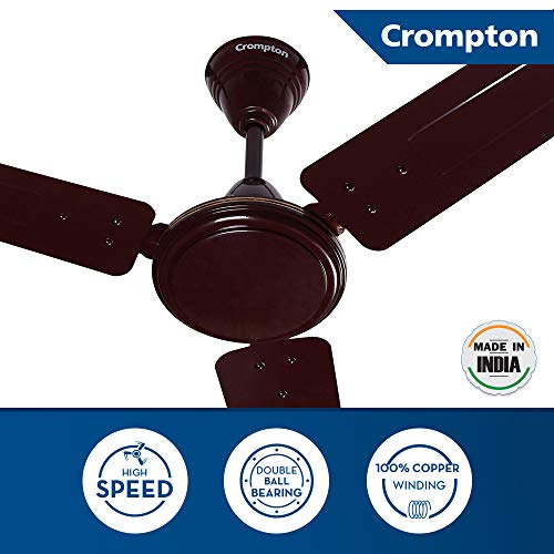 Crompton Sea Wind 1200 mm (48 inch) High Speed Ceiling Fan (Lustre Brown), Pack of 1