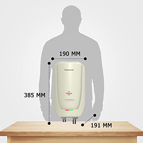 Crompton Solarium Neo 3-Litre, 3KW Instant Water Heater/Geyser with Rust Free ABS Body (Ivory)