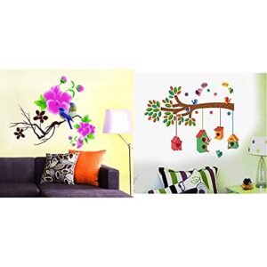 Decals-Design-Design-Blue-Birds-with-Flowers-Wall-Sticker-Bird-House-on-a-Branch-Wall-Sticker-Polyvinyl-Chloride-0-3