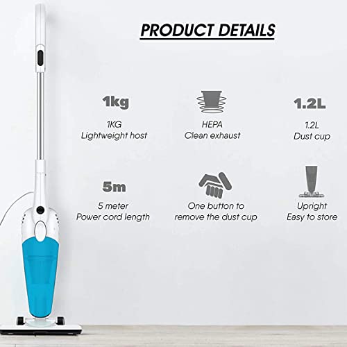 Deerma DX118C Wired Vacuum Cleaner with 2 in 1 Operation Lightweight Design High Suction Power Large Dust Cup (1.2L…