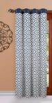 Dekor World Blue Chip Cotton Printed Eyelet Curtain (Pack of 1)-110x150cm (4x5 Feet) Window Curtain-for Bedroom and…