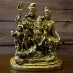 Divya Mantra Sri Shiva Parivar Shiv Parvati Ganesh Kartik Nandi Idol Home Puja Room Decor Pooja Mandir Decoration Items…