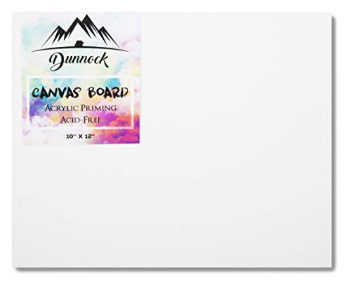 Dunnock Medium Grain Cotton Canvas Board, 10 x 12 inch, Set of 4