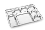 Expresso - Heavy Duty Stainless Steel Rectangle Dinner Plate w/ 8 Sections Divided Mess Trays for Kids Lunch, Camping…