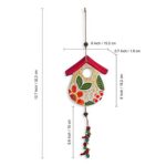 ExclusiveLane Farm Huts Handmade Handpainted Terracotta Wall Hanging- Multicolor, Standard (Set of 2), Urban;Birds