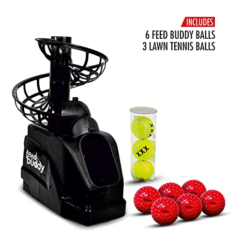FEED BUDDY Automatic Plastic Cricket Feed Machine with Balls (Black)