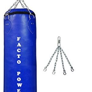 Spanco Blue Color, Unfilled (Empty), 8.0 Feet Long, Carbonium Leather Material Punching Bag/Kickboxing Bag/Takewondo Bag…