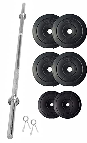 FitBox Sports Home Gym Combo (10kg - 30kg) for Home Workout, Strength Training & Dumbbell Bars