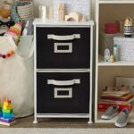 Fun Homes Fun0337 Non Woven Fabric Foldable Extra Large Storage Cube Box with Handle for Toy, Books, Shoes (Black…