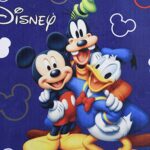 Fun Homes PVC Disney Cars Mickey Mouse 2 Pieces Anti-Slip Bath Mat (23"x15", Brown & Royal Blue)