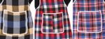 GLUN® Cotton Kitchen Multi Colour Apron with Front Pocket - Set of 3(Color and Design May Vary)