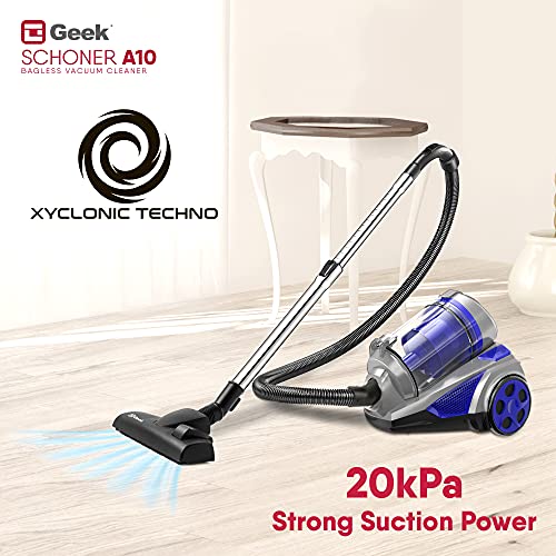 Geek Schoner A10 Cyclonic Bagless Electric Vacuum Cleaner for Floors of Office/House | 20 kPa Strong Suction Power | 1.5…
