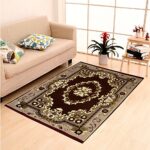 HOME ELITE Multicolor Ethnic Design Velvet Touch Carpet ( 140x 180 cm)