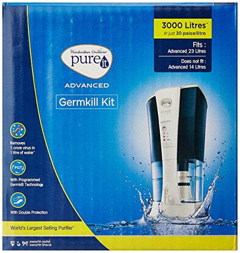 HUL Pureit Germkill kit for Advanced 23 L water purifier - 3000 L Capacity, Sand, Multicolour