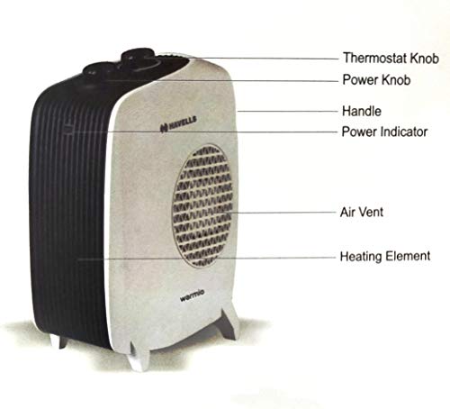 Havells Warmio Room Heater (2000 Watts, White)