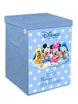 Heart Home Disney Team Mickey Non Wovan Laundry Basket With Lid & Handles|Collapsibal Material|Durable Stiched Handles…