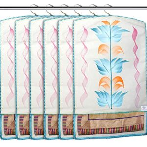 Heart-Home-Non-Woven-Hanging-Saree-Cover-With-1-Zipper-Compartment-on-Back-Side-Pack-of-6-Sky-Blue-HS38HEARTH21492-0