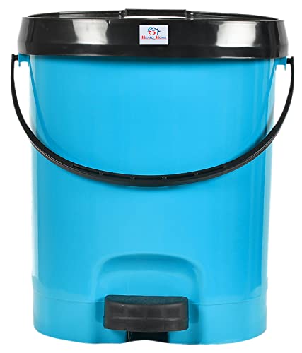 Heart Home Plastic Pedal Dustbin For Home, Kitchen, Office, Bathroom With Detachable Bucket, 10 Litre (Blue)-47HH0722